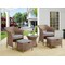 Alaterre Furniture Kokoli All-Weather Conversation Set with Set of 2 Chairs with Ottomans and 17"H Accent Table AWWG01GG - alternate 10
